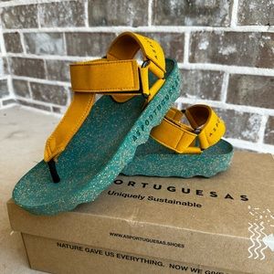 Asportuguesas Green/Yellow Fizz sandal Size 38 💚
